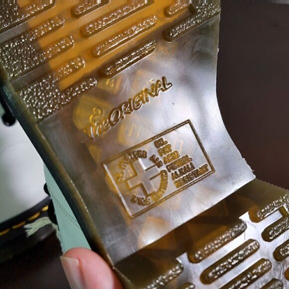 Dr. Martens Church Smooth Leather Monkey Boots White Brown Size 5 Combat Air New - Picture 15 of 16